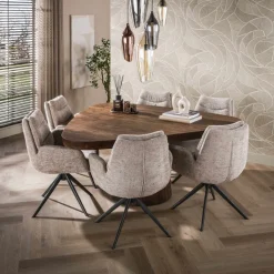 WoonStijl Eettafel Arcadia triangle 165cm Acacia bruin