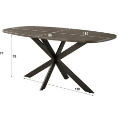 WoonStijl Eettafel Bronvik deens ovaal 180 cm