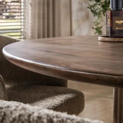 WoonStijl Eettafel Central rond Ø130 cm acacia bruin