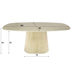 WoonStijl Eettafel Centro 180