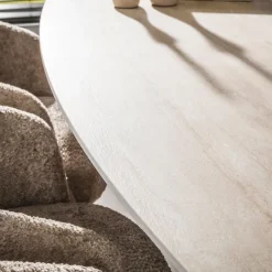 WoonStijl Eettafel Romano Centro deens ovaal 215cm / 3D keramiek travertin