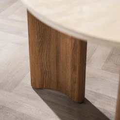 WoonStijl Eettafel Romano Curvo 180 cm Keramiek travertin