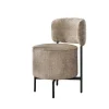 WoonStijl Eettafelstoel cocktail draaibaar Boucle zandkleur
