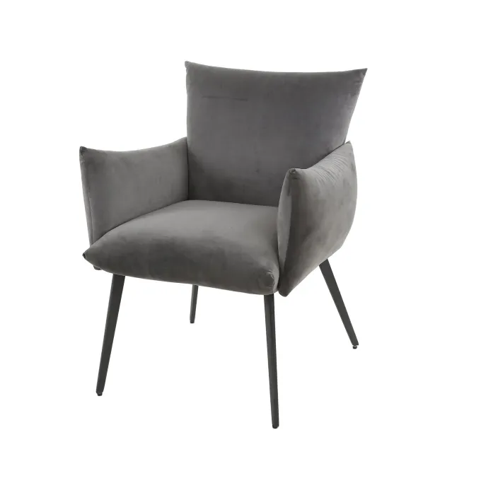 WoonStijl Eettafelstoel Lobby velvet antraciet