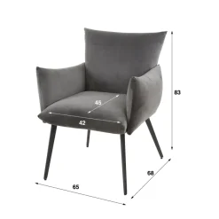 WoonStijl Eettafelstoel Lobby velvet groen