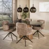 WoonStijl Eettafel Tinto Centro deens ovaal 180cm Brons glas