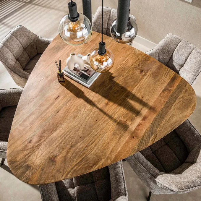 WoonStijl Eettafel Wave Centro driehoekig 150 mango