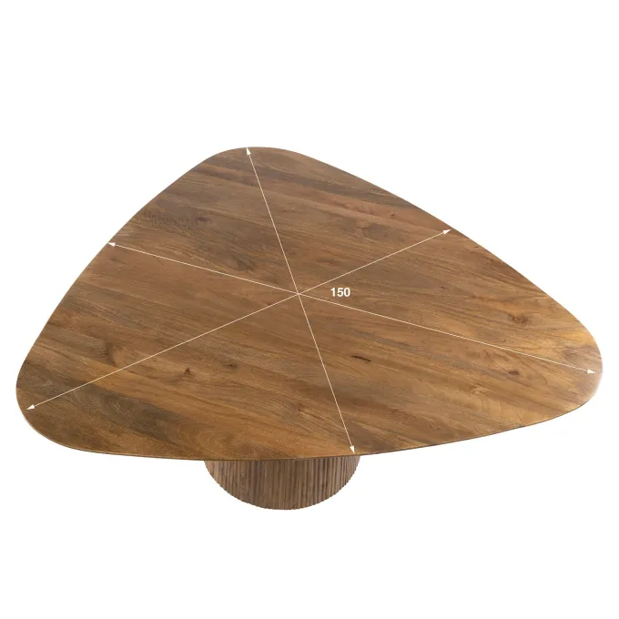 WoonStijl Eettafel Wave Centro driehoekig 150 mango