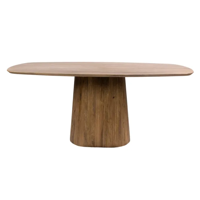 WoonStijl Eettafel Wave Centro Deens ovaal 180cm Massief mango zand