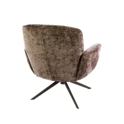 WoonStijl Fauteuil Forza draaibaar Hoven champagne - bruin onderstel