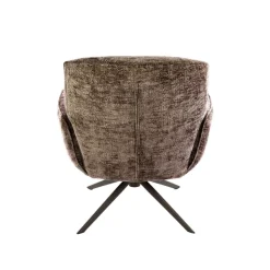 WoonStijl Fauteuil Forza draaibaar Hoven champagne - bruin onderstel