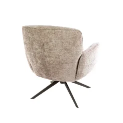 WoonStijl Fauteuil Forza draaibaar Hoven zand - bruin onderstel
