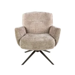 WoonStijl Fauteuil Forza draaibaar Hoven zand - bruin onderstel