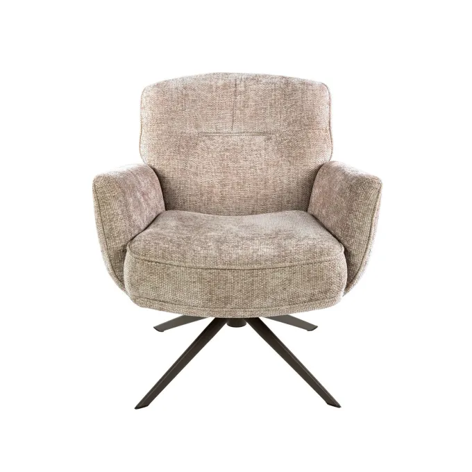 WoonStijl Fauteuil Forza draaibaar Hoven zand - bruin onderstel