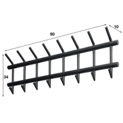 WoonStijl Garderobe 8 haaks breed ronde buis