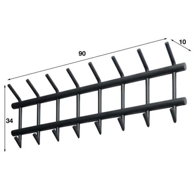 WoonStijl Garderobe 8 haaks breed ronde buis