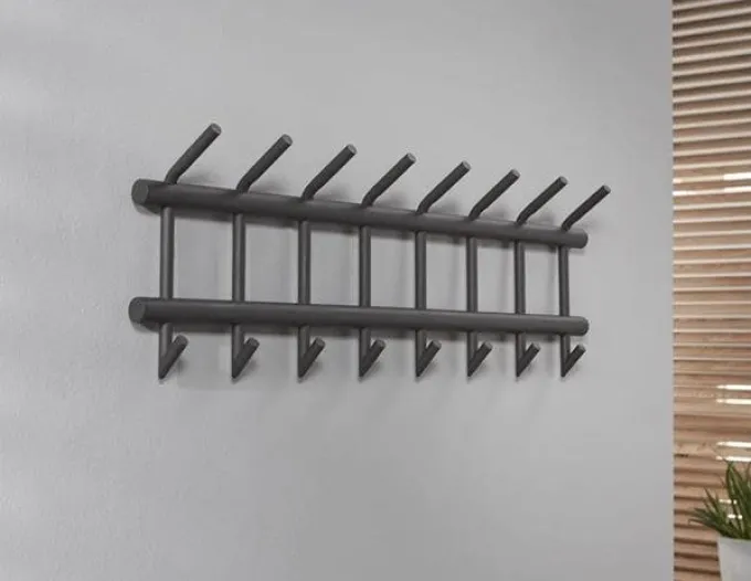 WoonStijl Garderobe 8 haaks breed ronde buis