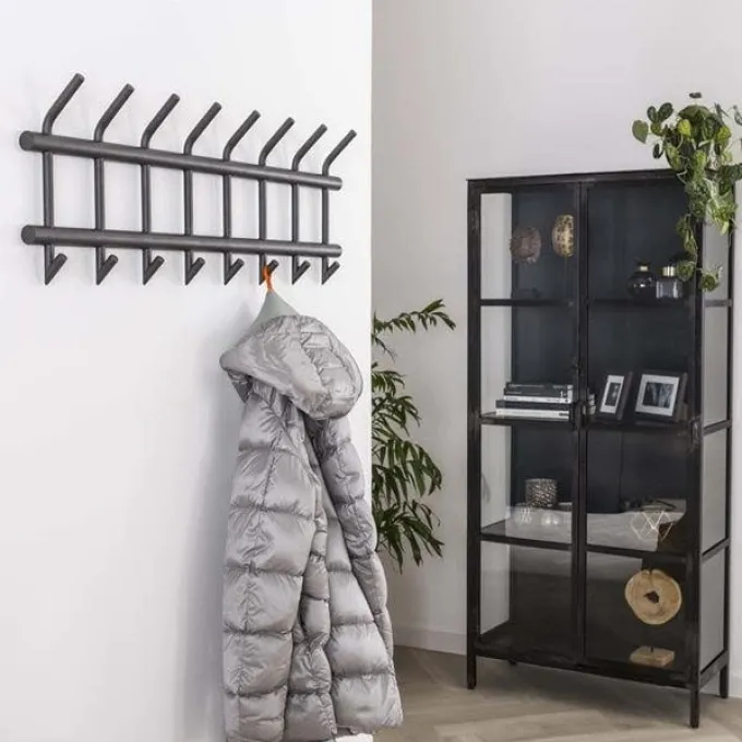 WoonStijl Garderobe 8 haaks breed ronde buis