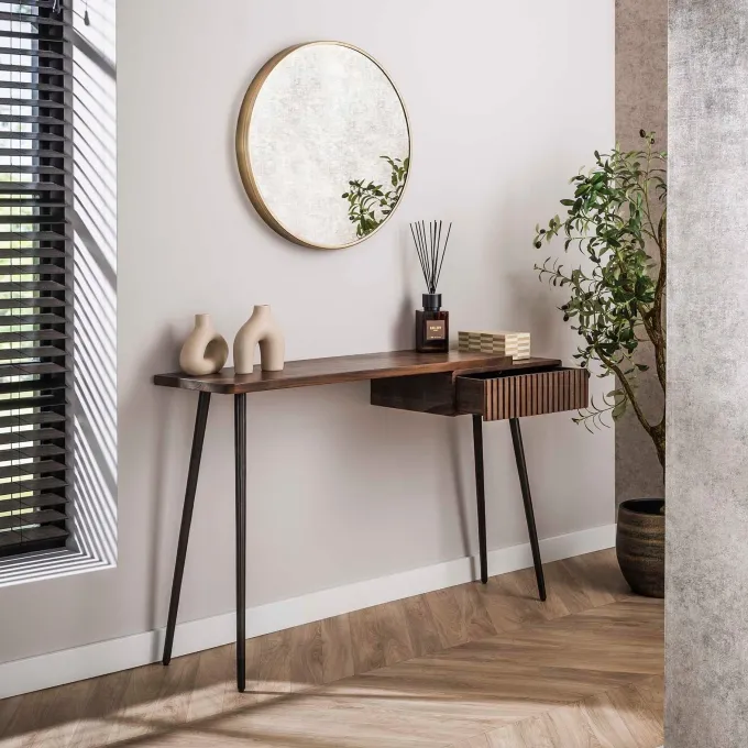 WoonStijl Hal-/kaptafel Carve met 1 lade