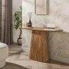 WoonStijl Haltafel Wave Massief mango zand