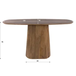 WoonStijl Haltafel Wave Massief mango zand