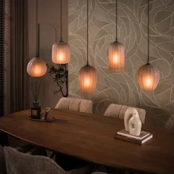 WoonStijl Hanglamp Altura 5-lichts Sienna bruin-frosted
