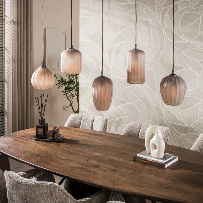 WoonStijl Hanglamp Altura 5-lichts Sienna bruin-frosted