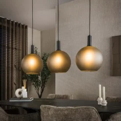 WoonStijl Hanglamp Bubble Frosted 3-lichts grijs