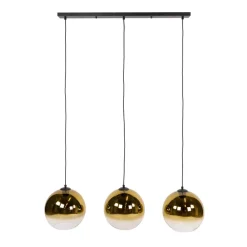 WoonStijl Hanglamp Bubble Shaded 3-licht Goud