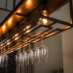 WoonStijl Hanglamp Decorate 6-lichts urban bruin