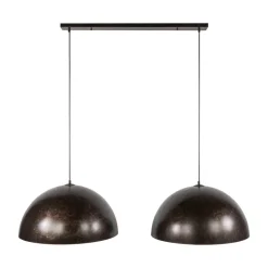 WoonStijl Hanglamp Dome 2-lichts Ø60cm Urban Bruin