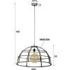 WoonStijl Hanglamp Ø70 dome / Oud zilver