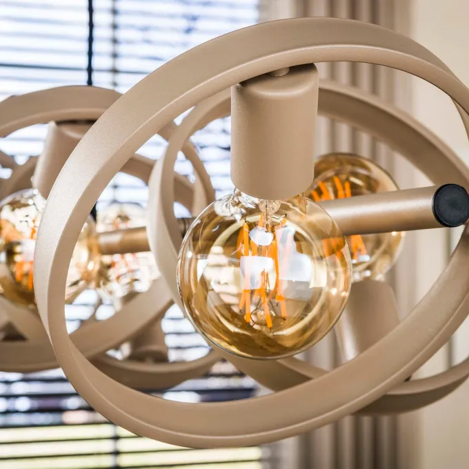 WoonStijl Hanglamp Hover 8-lichts beige