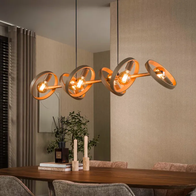 WoonStijl Hanglamp Hover 6-lichts beige