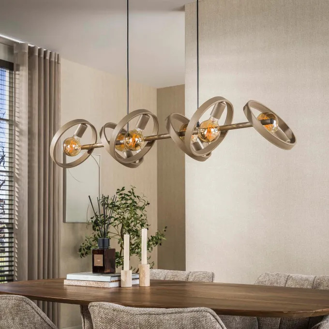 WoonStijl Hanglamp Hover 6-lichts beige