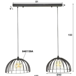 WoonStijl Hanglamp 2L capitol