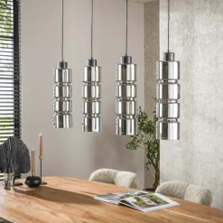 WoonStijl Hanglamp 4L cylinder glas