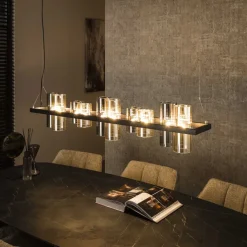 WoonStijl Hanglamp 10L cylinder mixed glass