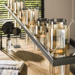 WoonStijl Hanglamp 14L cylinder mixed glass