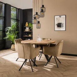 WoonStijl Hanglamp 5L getrapt mix metal