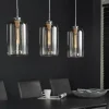 WoonStijl Hanglamp 3L Glass Metallic Grey