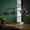 WoonStijl Hanglamp 3L Halfronde Kap-Industrial Tube