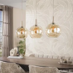 WoonStijl Hanglamp 3 Lichts Sfera beige