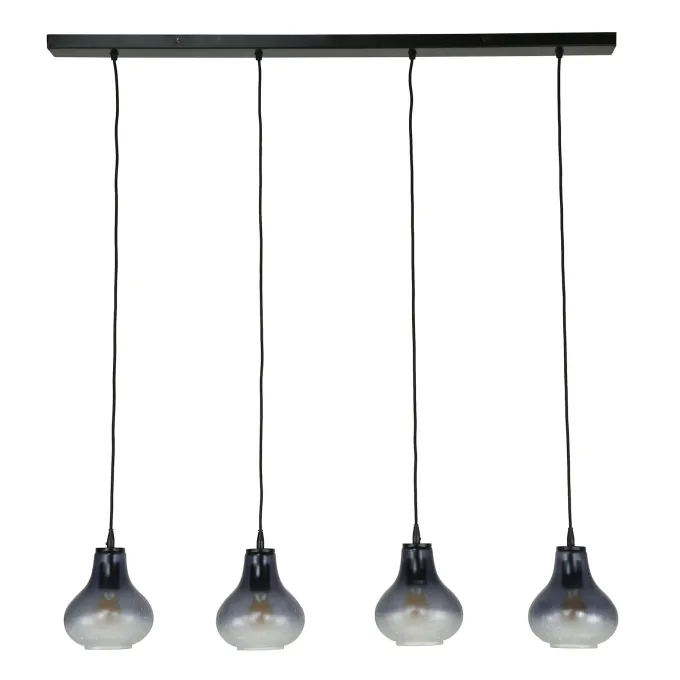 WoonStijl Hanglamp 4L kegel glass