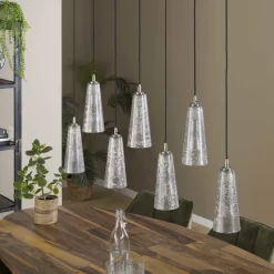 WoonStijl Hanglamp 7L kegel stone