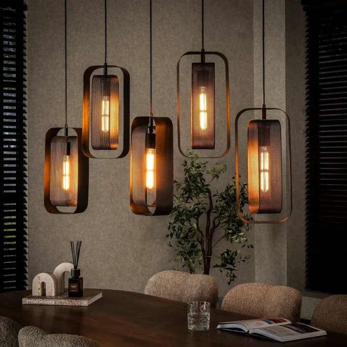 WoonStijl Hanglamp 5L mesh rotate