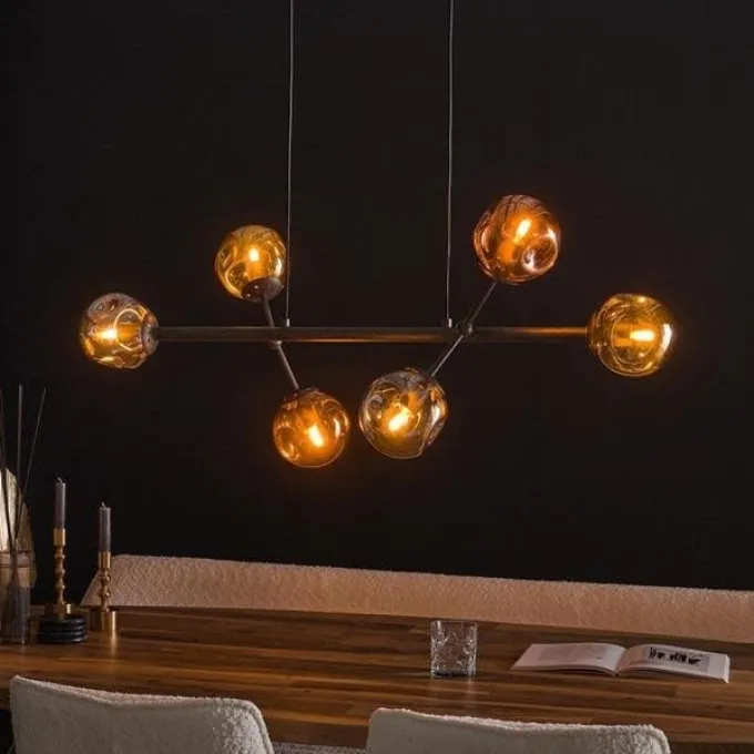 WoonStijl Hanglamp 6L molecule mix glass