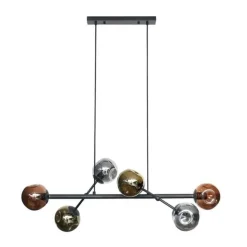 WoonStijl Hanglamp 6L molecule mix glass