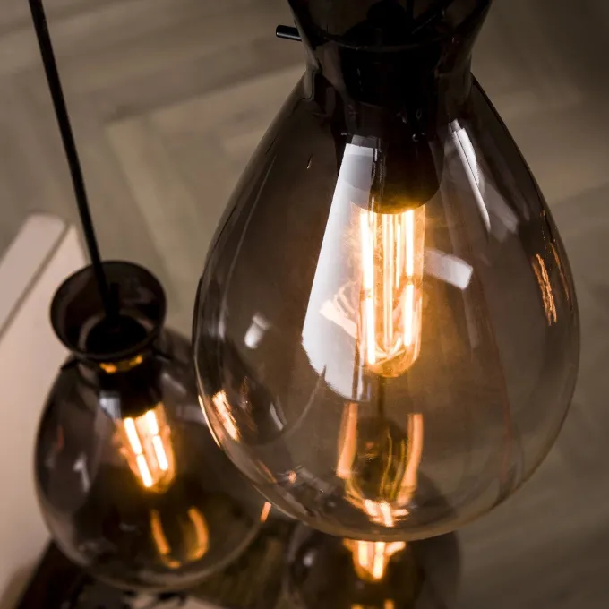 WoonStijl Hanglamp 3L nugget shaded