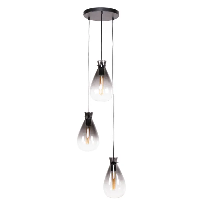 WoonStijl Hanglamp 3L nugget shaded